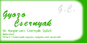 gyozo csernyak business card