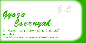 gyozo csernyak business card